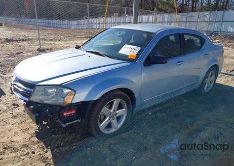 2013 Dodge Avenger Se из США, поврежденный, VIN 1C3CDZAB9DN741492